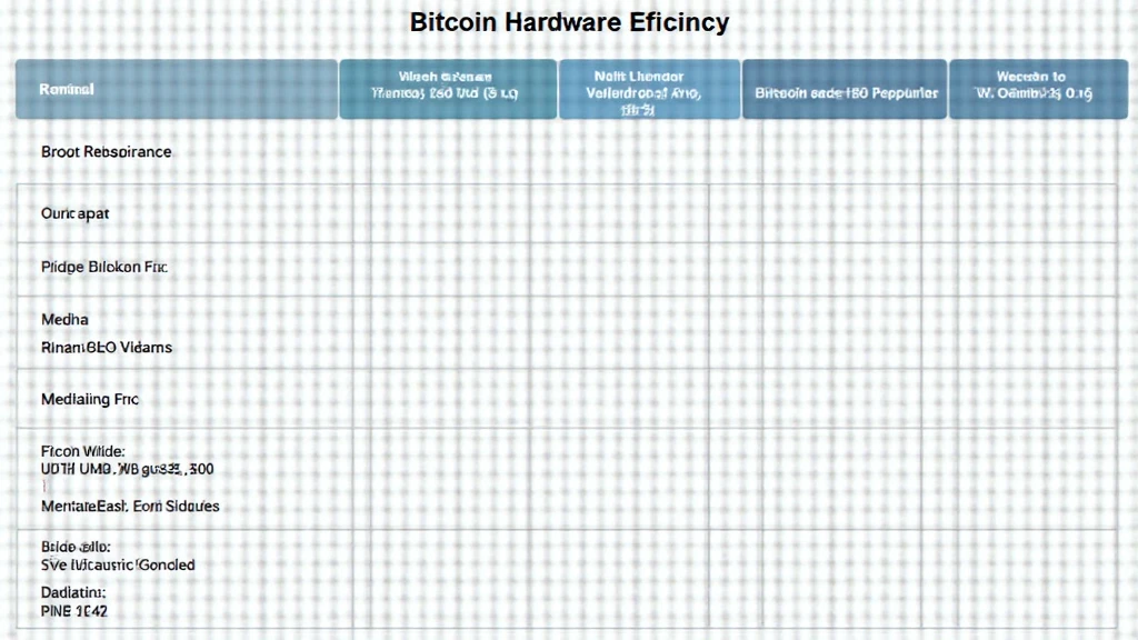 Bitcoin mining hardware efficiency