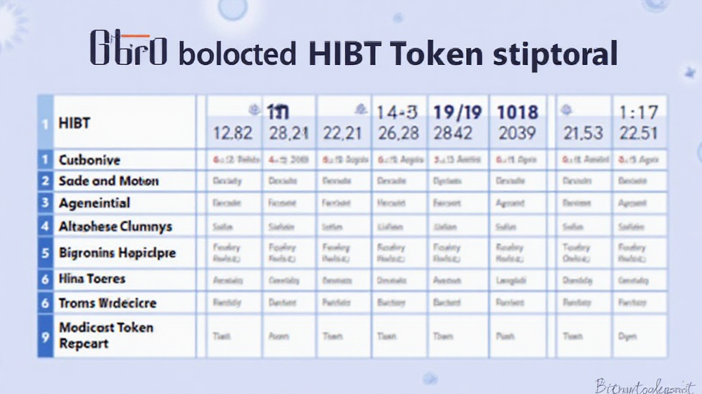 hibt token distribution schedule update announcement